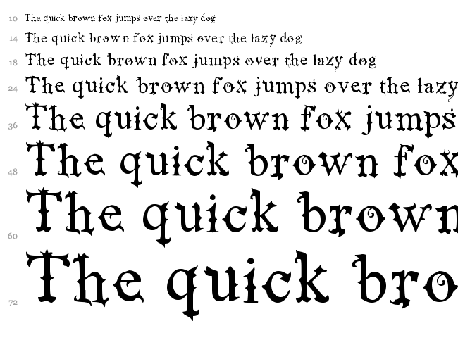 Vtks Black Label font waterfall
